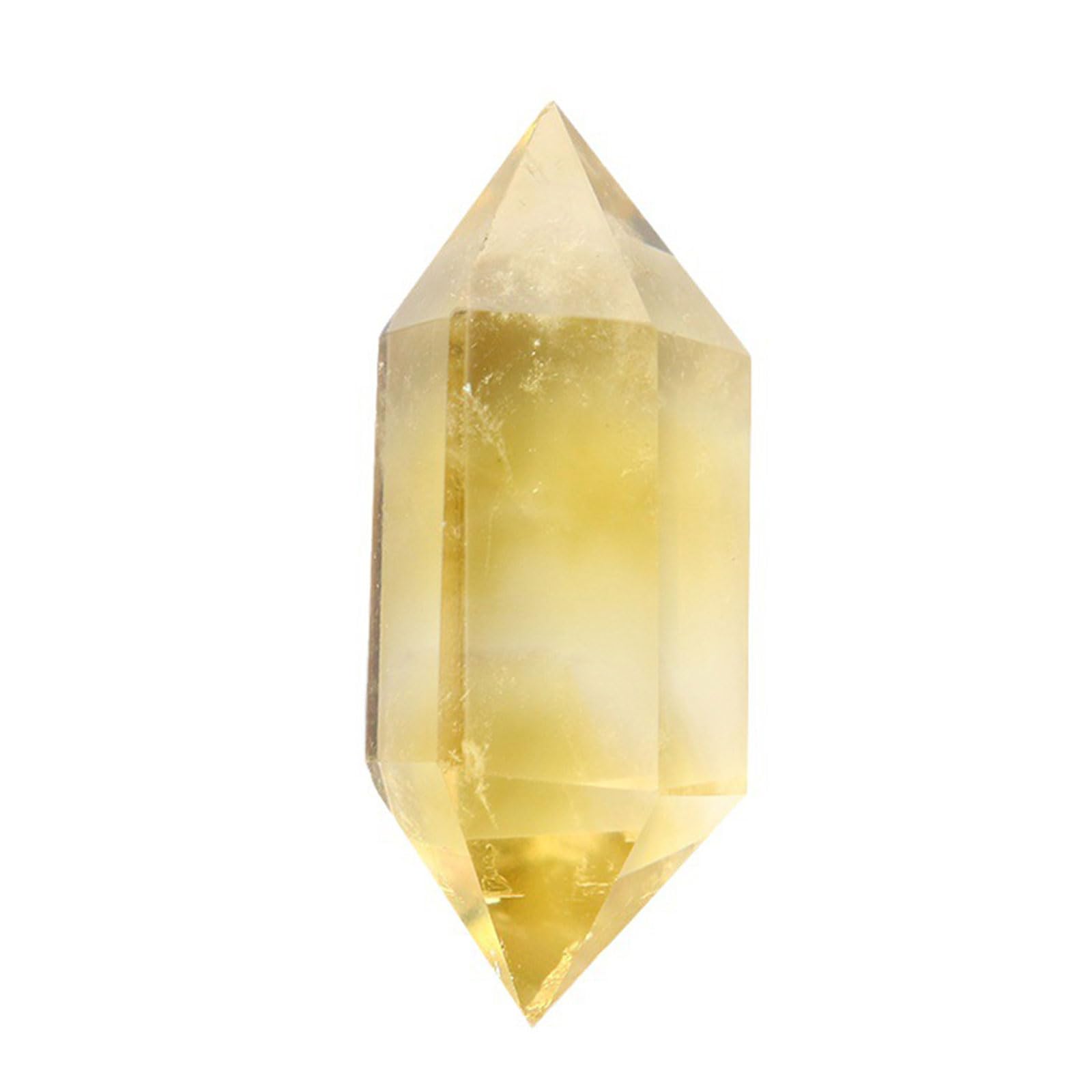 ITCLEYMDZV Citrine Double Pointed Hexagonal Crystal Column Wand Stone Home Decor Collection,4~5cm