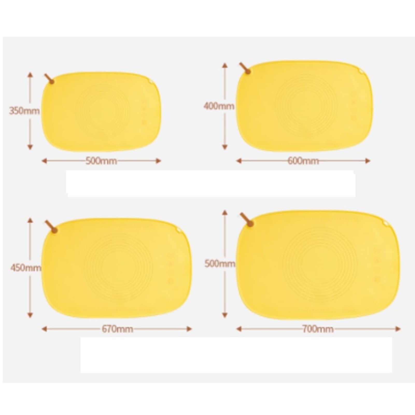 Alfombrilla de silicona for repostería, alfombrilla for amasar montada en la pared, medición con escala, alfombrilla for mostrador, revestimiento for horno, bordes engrosados ​​para evitar derrames (