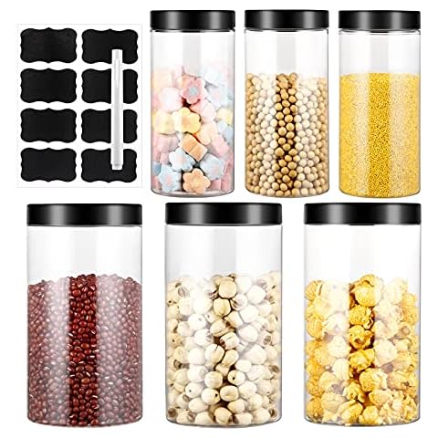 4.5L Vorratsdosen Set, 6 Stück Kunststoff Müsli Schüttdose & Frischhaltedosen aus BPA-frei Cover