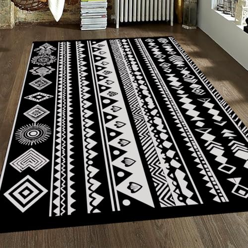 Tapis lavable et antidérapant style boho tribal pour la chambre