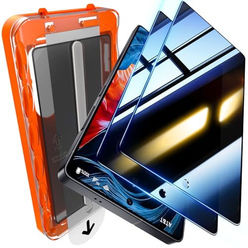 UniqueMe 2 Pack for Samsung Galaxy S25 Ultra Privacy Screen Protector - [Fingerprint Unlocking] Easy Installation Bubble-Free Anti-Spy Privacy Screen for S25 Ultra Tempered Glass 3D Full-coverage
