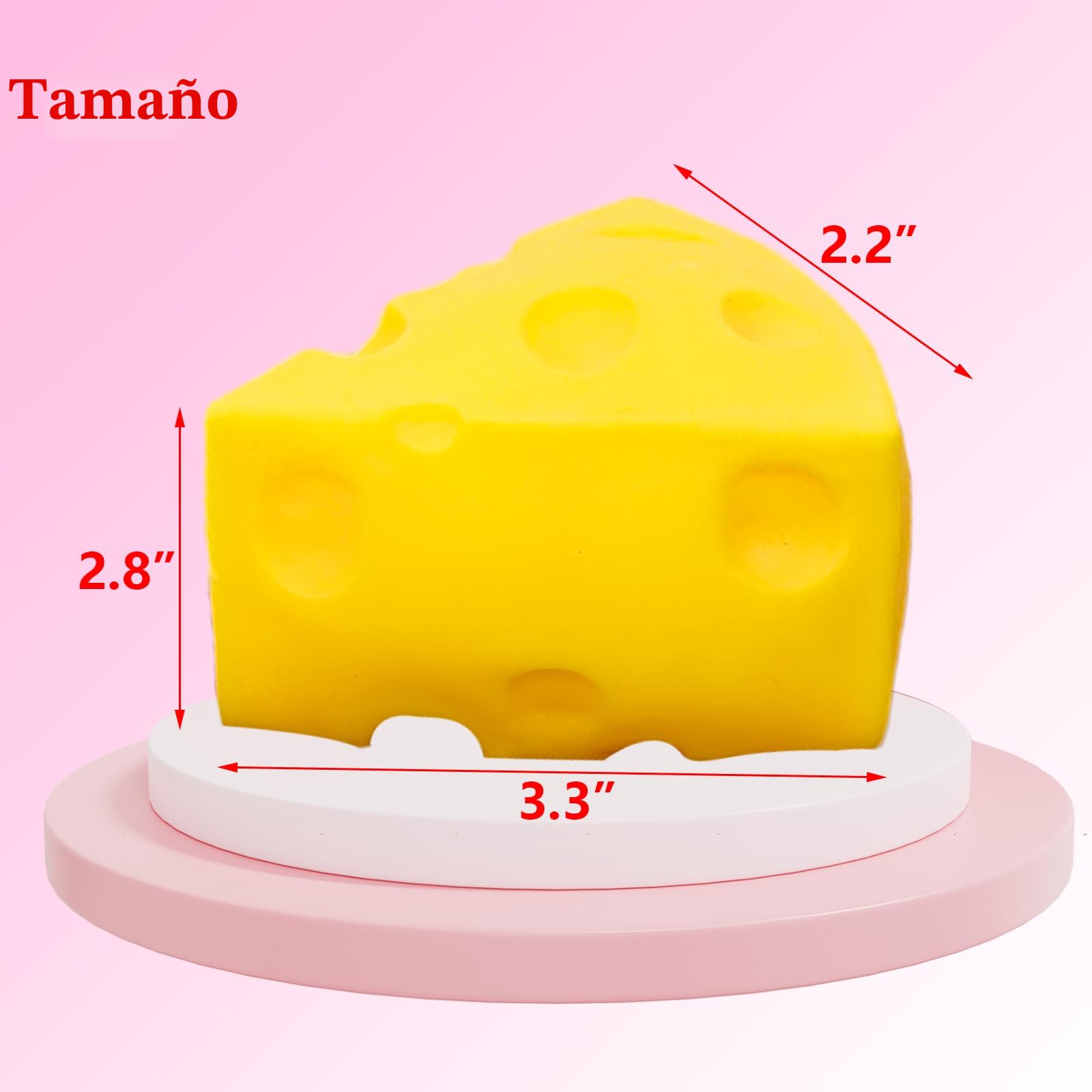 Juguete Anti-Estrés De Queso – Fidget De Silicona Blanda Para Apretar, Alivio De Ansiedad Para Niños Y Adultos, Portátil Y Duradero