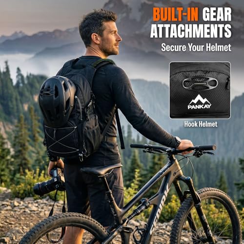 Image of 25L Hydration Hiking Backpack with Water Bladder, Detachable Phone Pouch