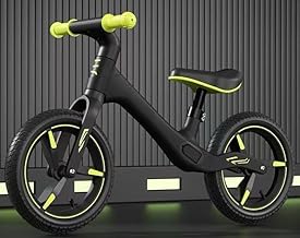 Toddler Balance 12” Sport Bike - No Pedal Balance Bicycle for Kids 1 to 4 Years, Gift for Boys Girls, Mini Grips & Flat-Free Tires - Tool-Free Assembly & Adjustments Black Greay (Black)