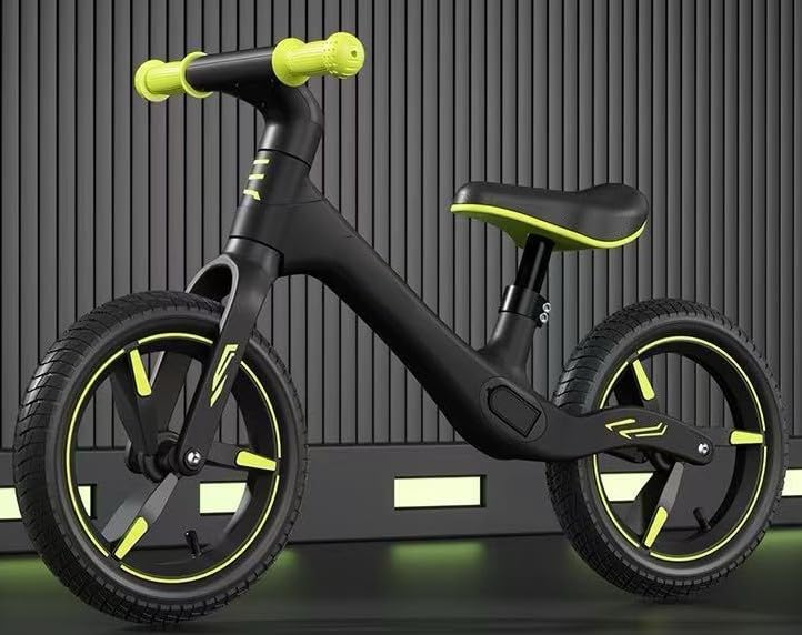 Image of Toddler Balance 12 inch Sport Bike - No Pedal Balance Bicycle for Kids 1 to 4 Years, Gift for Boys Girls, Mini Grips & Flat-Free Tires - Tool-Free Assembly & Adjustments Black Greay (Black)