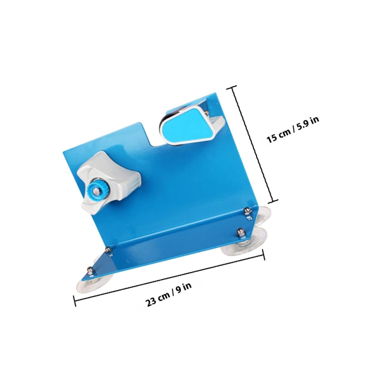 Generico Dispenser Nastro Adesivo da Tavolo Compatto con Ventosa Taglierina Seghettata Sicura e Leggera per Imballaggi Ufficio e Supermercato Accessorio Packing Supply Multifunzionale