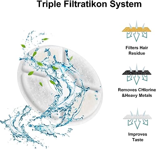 8PCS Filtros para bebedouros de gatos Filtro de carbono para bebedouro, filtro de bebedouro de círcu