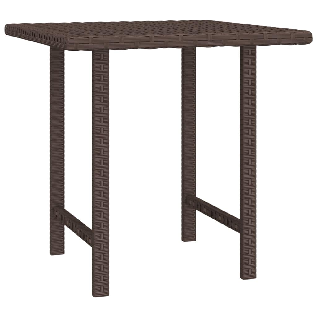3 tavolini da giardino in polyrattan, resistenti alle intemperie, stabili, facili da pulire, per terrazze, balconi, giardini, verande, come ripiano per barbecue, picnic, feste