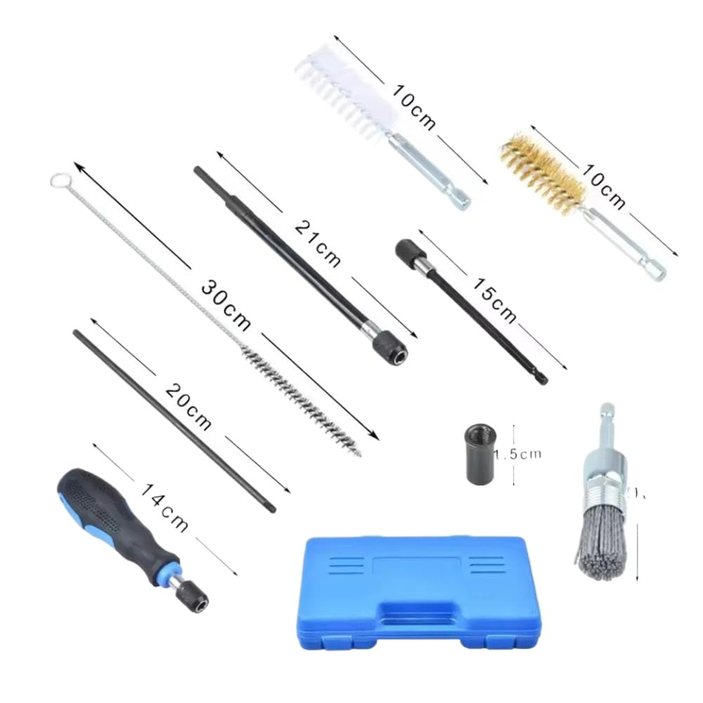 Kit de Limpiador de inyectores de Motor, Herramienta de Cepillo de Limpieza de Asiento de inyector de óxido Compatible con vehículo