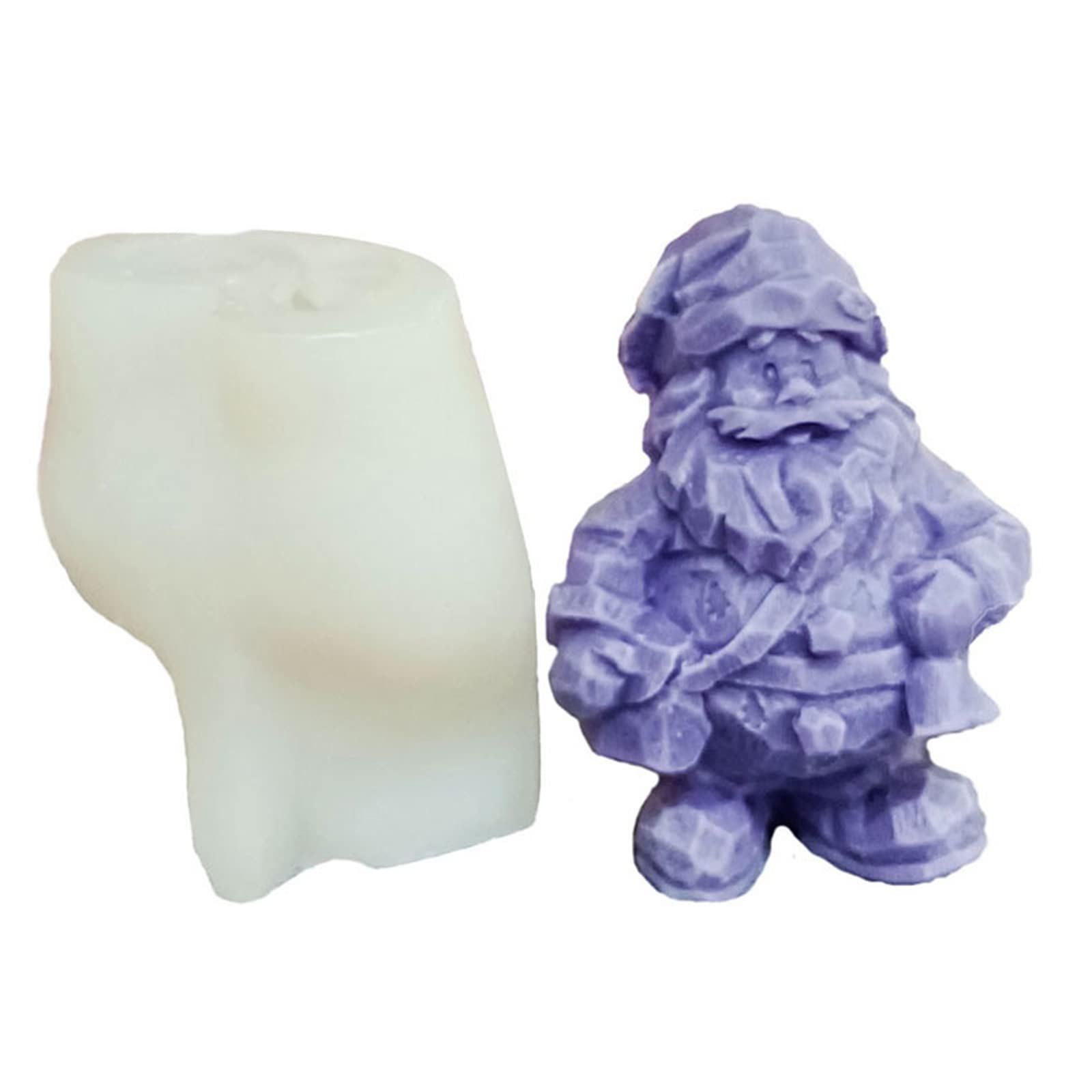 HZBB Christmas Wax Soap Making Silicone Decorating Fondant Mold Chocolate Candy Baking Mold Christmas Molds for Making Santa