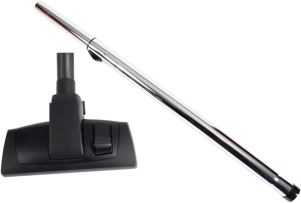 Cen-Tec Systems 95061 Hard Floor and Carpet Vacuum Universal Telescopic Chrome, 12" Combination Nozzle w/Friction Wand, Black