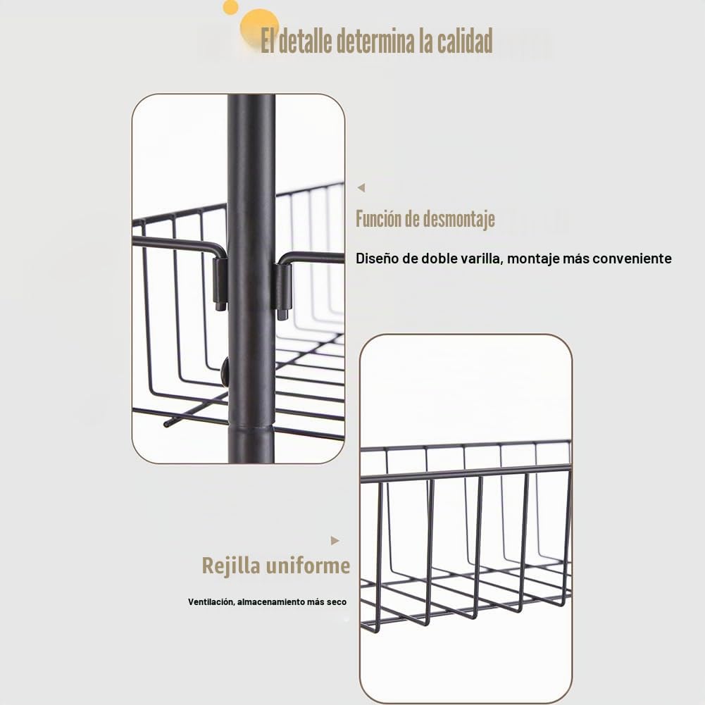 Organizador de armario colgante sobre la puerta de almacenamiento de 6 niveles ajustable para puerta de almacenamiento, organizador colgante de metal, estante de especias para pared, estantes para