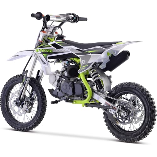 MotoTec X2 110cc 4-Stroke Gas Dirt Bike Green, 61x28x40, - Additional View