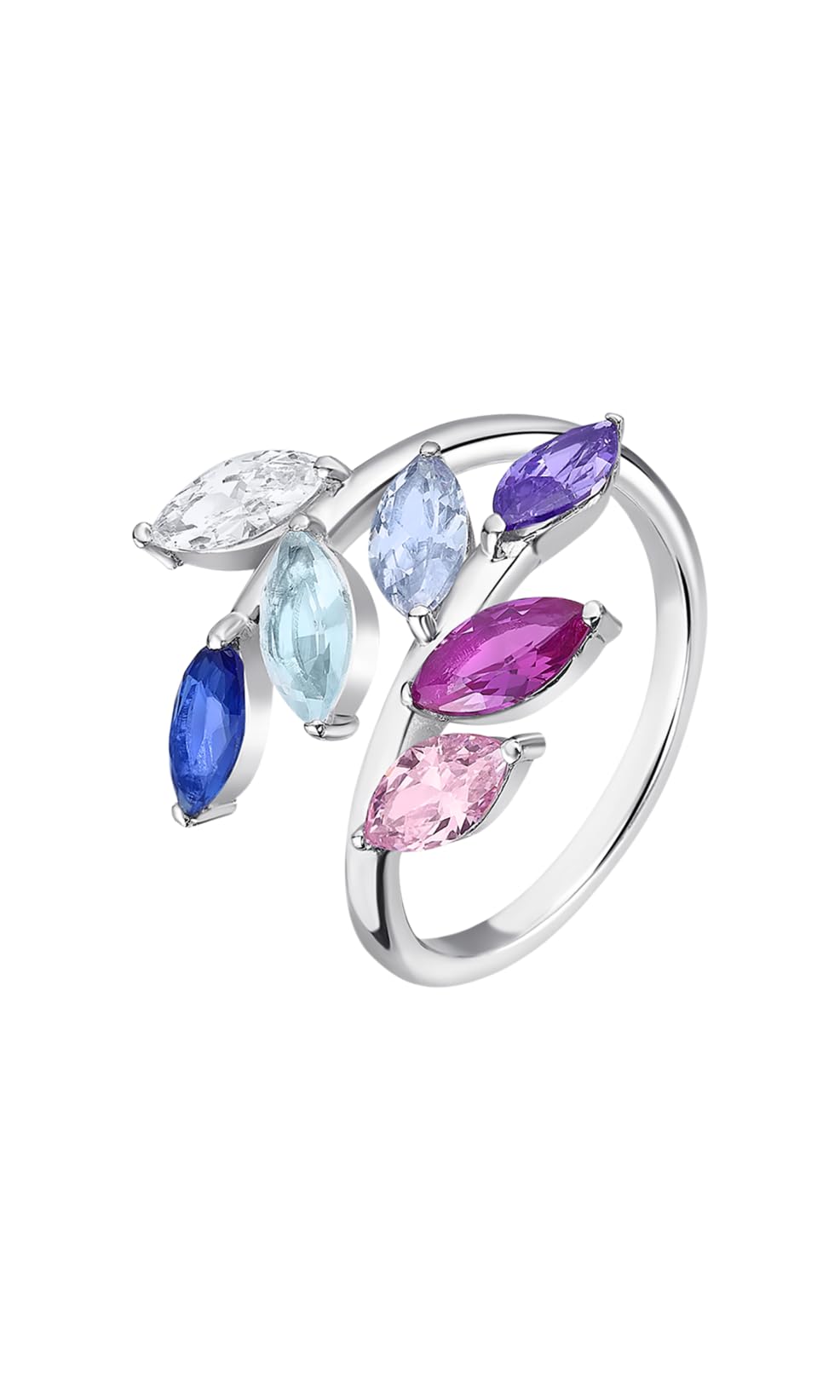 LOTUS SILVER Anillo Plata Mujer Hoja Plata De Ley 925 - Diseño Ergonómico Y Ajuste Perfecto LP1783-3/112 - Ideal Para Regalo De Cumpleaños - Aniversario - San Valentín - Anillos Lisos - Anillos Mujer