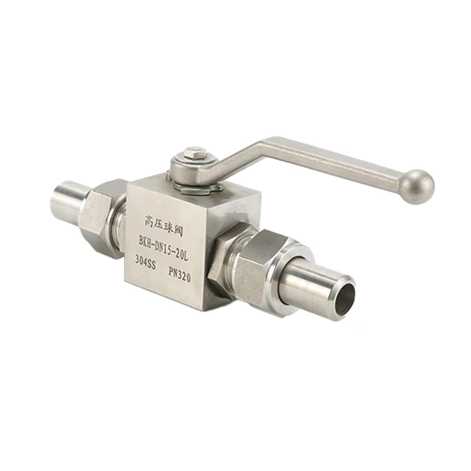 Robinet à boisseau sphérique soudé 3/8 inox 304 haute pression en 3 pièces pour tube