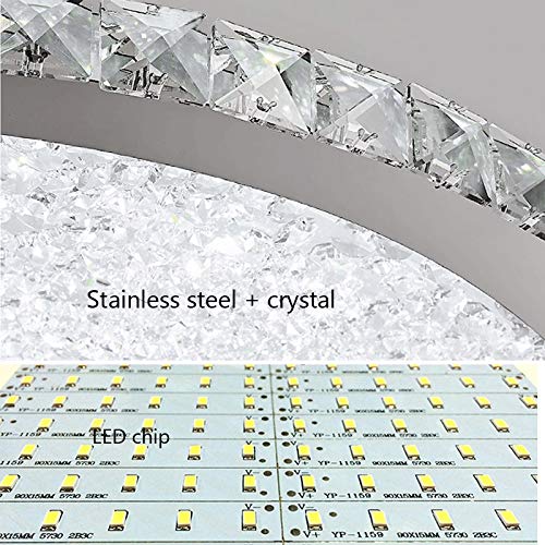 Genérico Lámparas de araña, Luces de iluminación techo cristal LED con control remoto Compatible with sala estar, ., cocina, lámpara (color: bicolor)(Promise Dimming)
