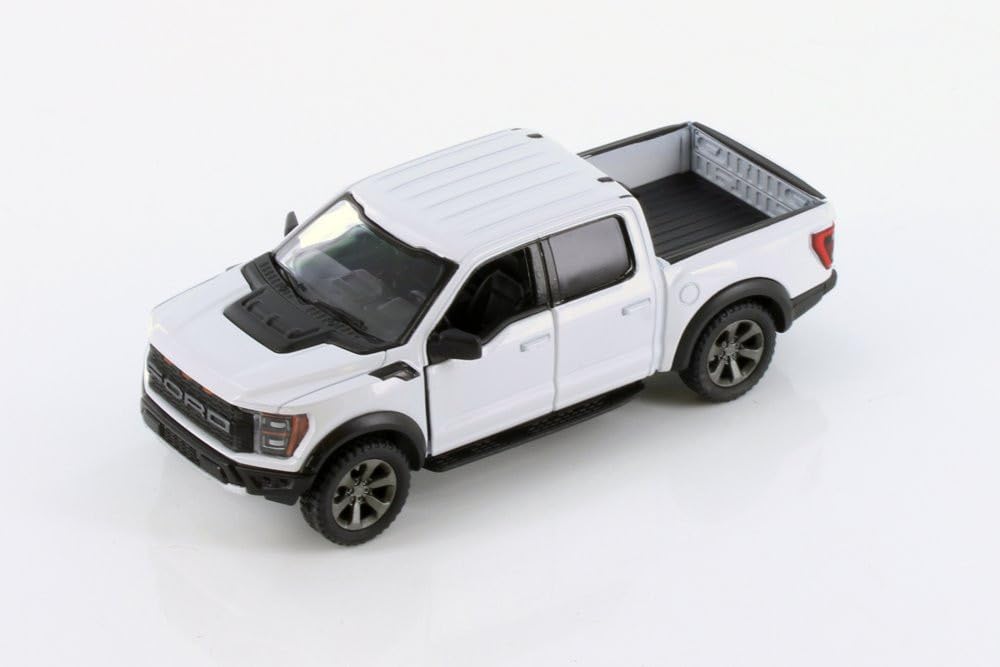 KiNSMART - 2022 Ford F-150 Raptor 5" 1:46 Scale Die Cast Model Toy Truck (White) — image 1