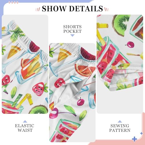 ZZKKO Watercolor Tropical Cocktail Fruit Boys Pants for Kids Jogger Pants with Pockets S-XL4