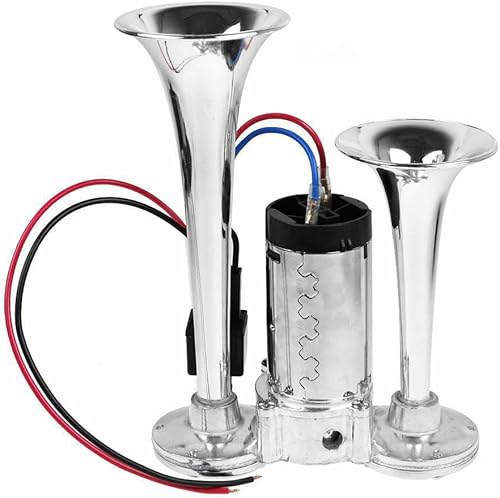 Miniatura 3 de Bocina de tren doble súper fuerte de 600 dB para camiones: bocina de aire para barco, SUV, motocicleta, camiones, camionetas, autos, bocina de tren