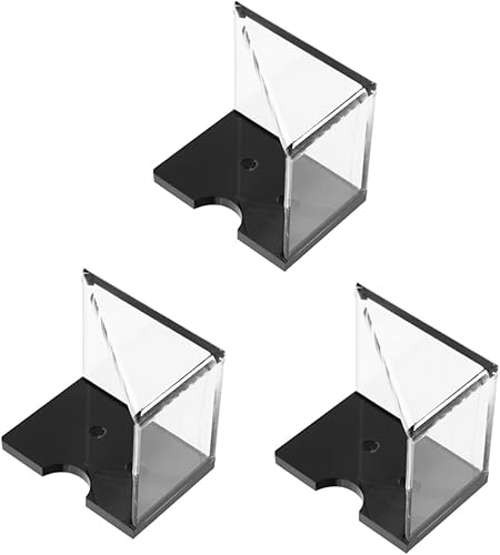 Toyvian Caja de 3 piezas de Poker Rack Caja de Residuos Acrílico Poker Card Stand Plaything Card Case Party Supply Cajas de almacenamiento