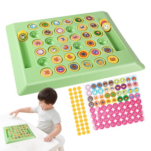 Uoqpty Juego De Memoria para Niños | Juguete De Memoria con Tema De Animales Y Frutas,Juego De Mesa,para Niños y Niñas de Preescolar con Estimulación Cognitiva y Educación