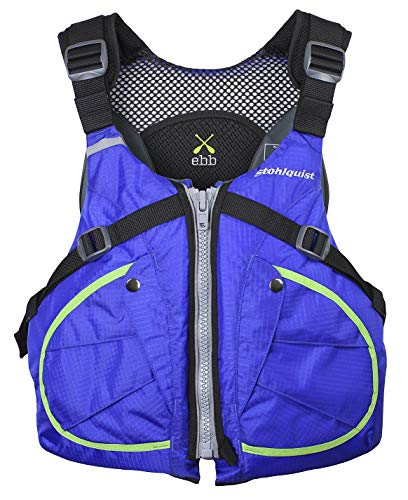 Stohlquist EBB Men's Adult Life Jacket PFD - Graded Sizing for Ultimate Fit, Zero Ride-Up - Breathability & Mobility for Recreational and Touring Kayaking | Small/Medium, Royal Blue