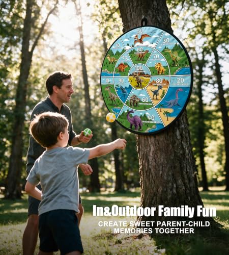 Givevan Outdoor Games for Kids Ages 4-8,Dinosaur Toys for Kids 3-5, Dart Board Outside Toys Backyard Activities Games, Birthday Gifts for 3 4 5 6 7 8 Year Old Boys Girls - image 4
