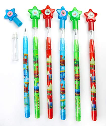 Tinymills MNPF24-TRN 24 Pcs Train Multi Point Stackable Push Pencil Assortment thumb #1