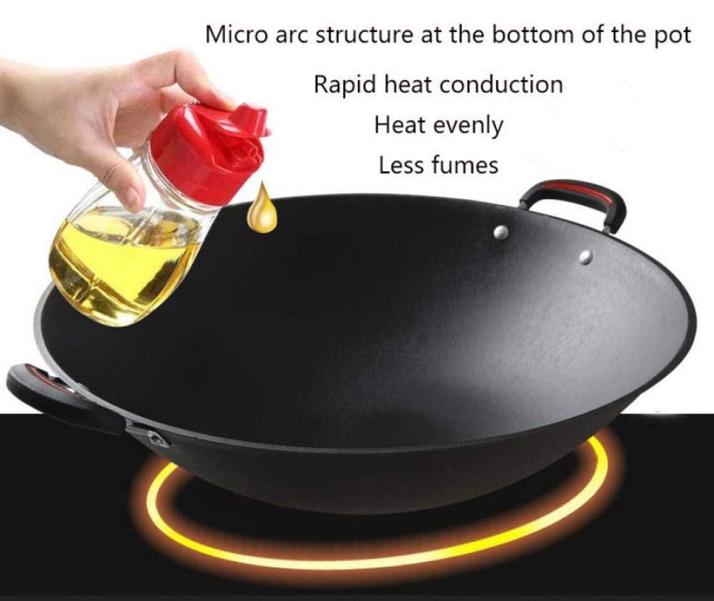 Amazon｜フライパン、超耐久性テフロン加工鉄パンガスストーブ傷つき