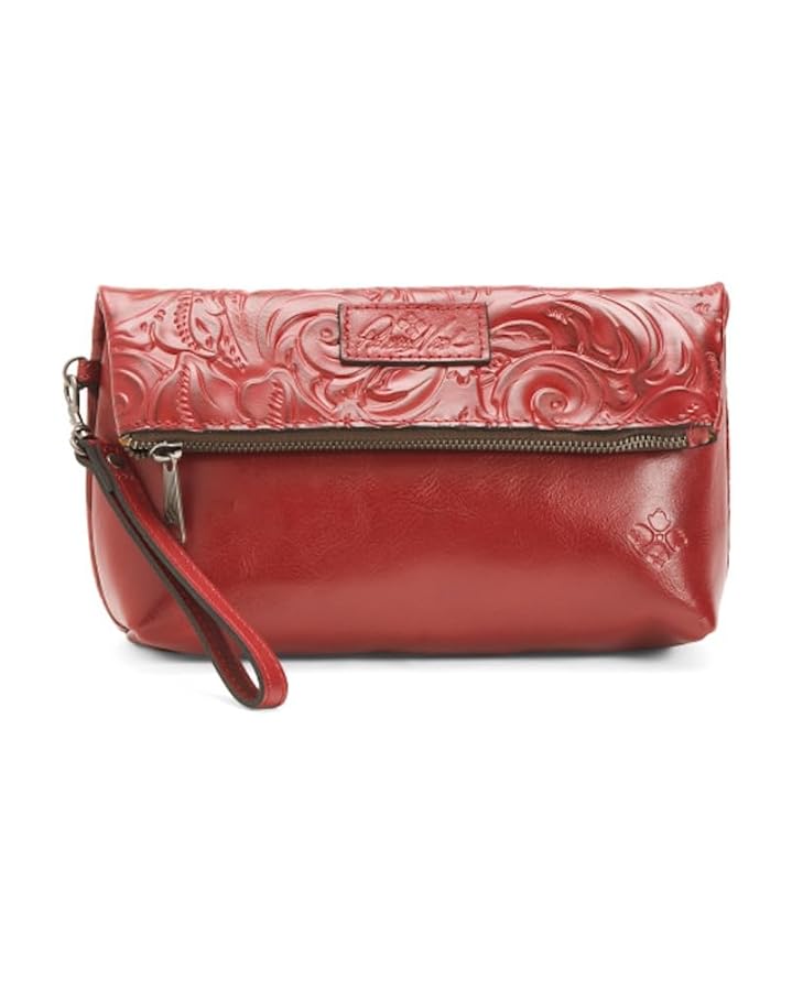 Patricia Nash Valerie Tooled Leather Foldover クラッチ リスト