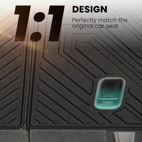 Image of LASFIT Rear Seat Back Protector for Honda CRV 2012-2016 | All Weather TPE Pet Friendly Custom Fit CR-V Second Row Back Seat Cover Backseat Mat Liner Accessories, Black