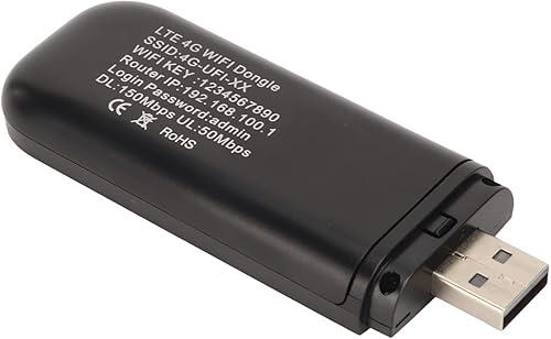 Miniatura 8 de Enrutador 4G, enrutador portátil 4G LTE, punto de acceso móvil hasta 10 usuarios, módem USB 4G Plug and Play con ranura para tarjeta SIM, para