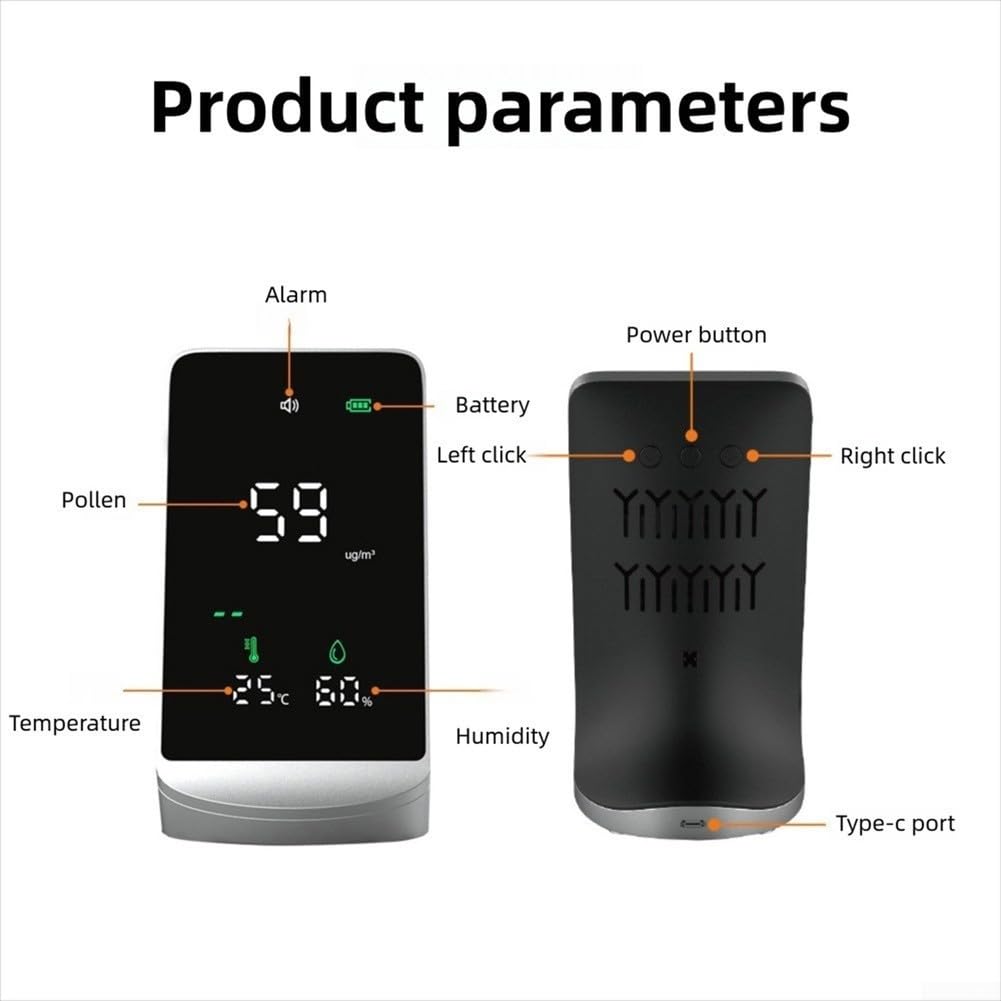 PM2.5 Medidor de calidad del aire 0-999µg/m³ Temp Humedad
