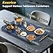 Kourice Warming Mat for Food, Food Warmer with 4 Level Adjustable Temperature, Full Surface Heating, Rollable & Portable Food Warming Mat，Electric Warming Tray for Buffets Party and Home Daily Use