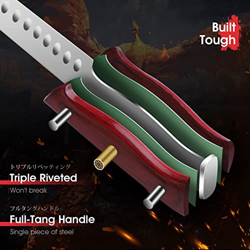 Huusk Japan Brisket Knife For Meat Cutting Bundle With Kitchen Chef Knives For Meat, Fish, Poultry #TOP2