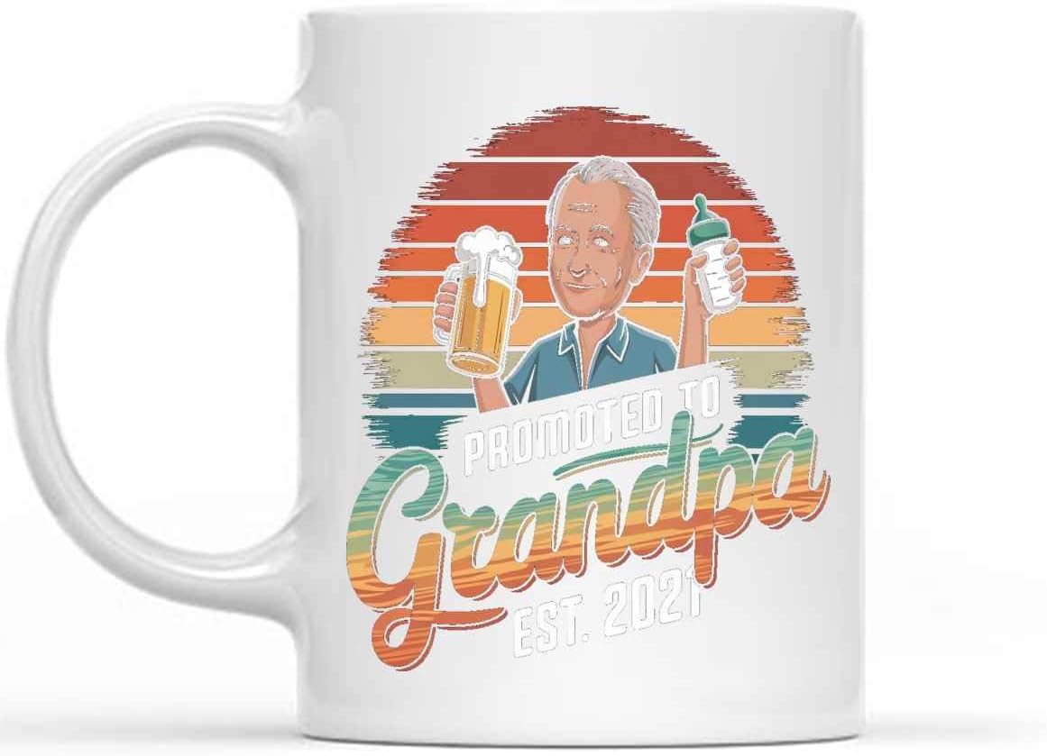 Funny Gift for Staff Member Promoted to 2021 Vintage Fathers Day, for Father, Dad, Father Day Ypp1b0 11 Oz White Ceramic Coffee Mug