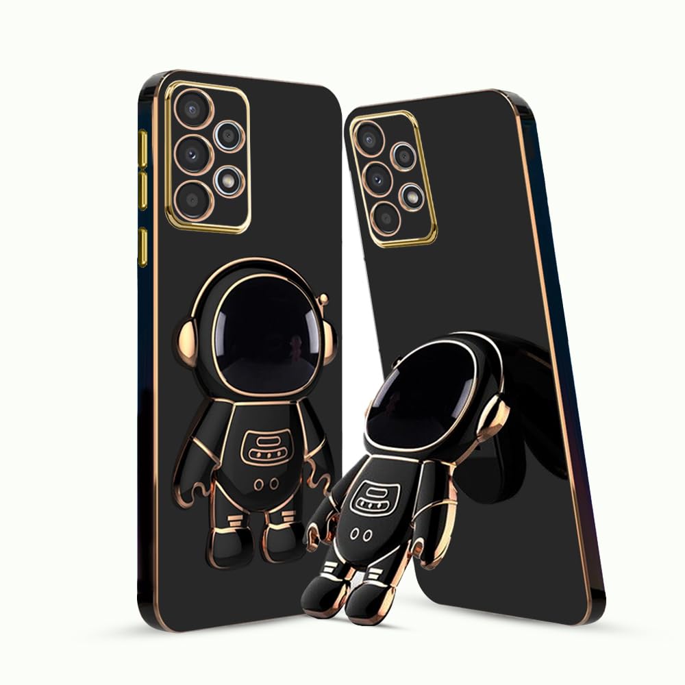 KARWAN®️ 3D Astronaut with Folding Stand Back Cover Case Compatible for Samsung Galaxy A13 4G | Slim electroplated case | Stand case | Soft TPU | Space Astro Theme | Camera Protection-Black (B0CQYFD6HY) Amazon Price History, Amazon Price Tracker