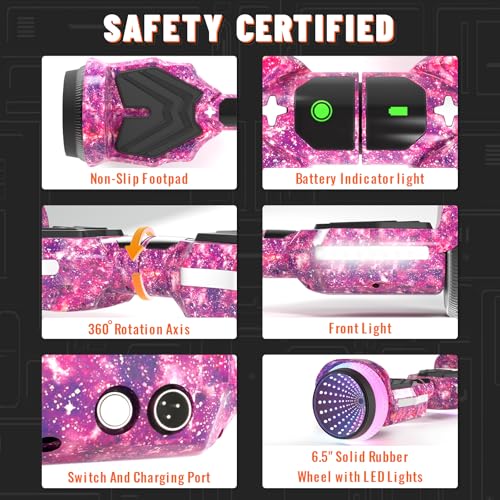 Image of SIMATE Scooter, Colorful LED Light-Up Wheels, Bluetooth Speakers and APP, Dual 250W Motors, 8.5 mph Max Speed & 8.5 Miles Max Range, Gifts for Kids Adults Girls Boys