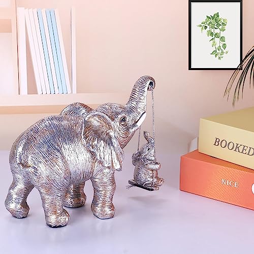 Irayin Elephant Decoration, Elephant Statue Figure, Mom Gift, Elephant Sculpture brings Happiness, Health and Strength - Image 4
