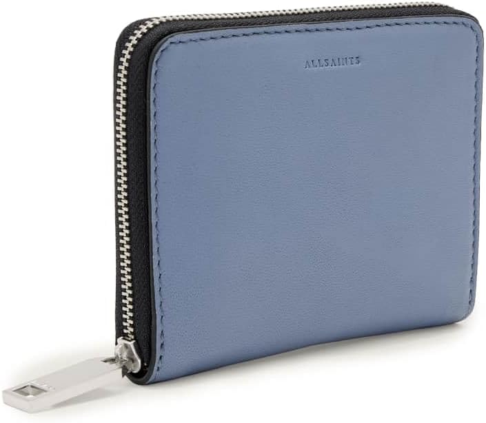AllSaints Women's Lena Hex Zip Wallet Sea Blue One Size