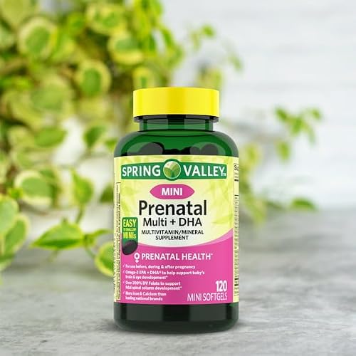 IKJ Mini Prenatal Multi + DHA Complete Multivitamin/Multimineral Supplement Mini Softgels, 120 Count - Thumbnail 6