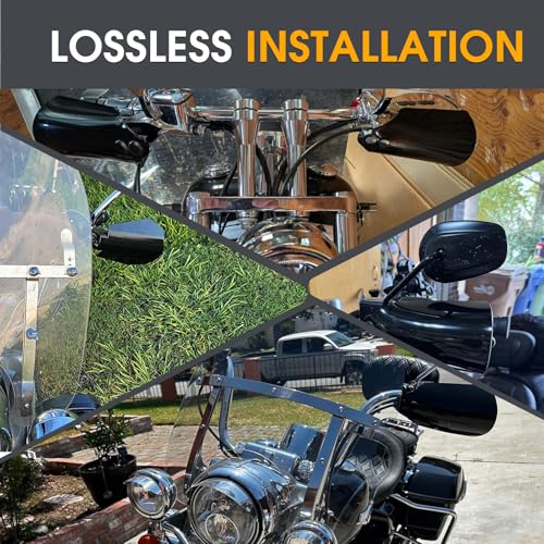 Motorcycle Handguards Hand Guards Universal for Harley Road Glide FXBB Road King Touring Electra Glide Touring Electra Glide Softail Street Bob FXBB 114 FXBBS Low Rider ST 117 FXLRST 2019-2025
