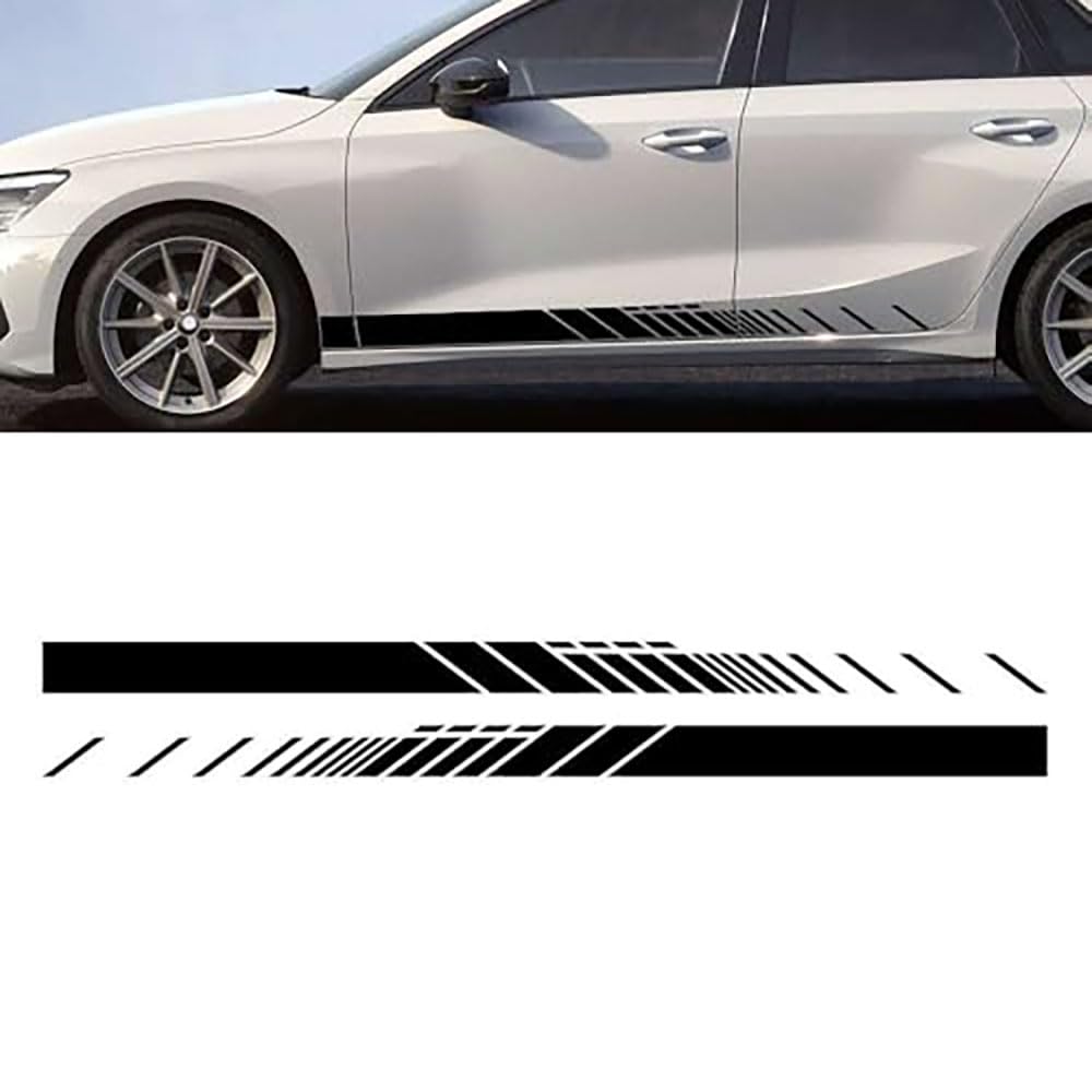 UNCLE LIAO Car Side Skirt For Audi A3 8V 8P 8Y 8L berlina TFSI Sportback S3 RS3 Auto Car Door Sticker Side Step Skirt.,White