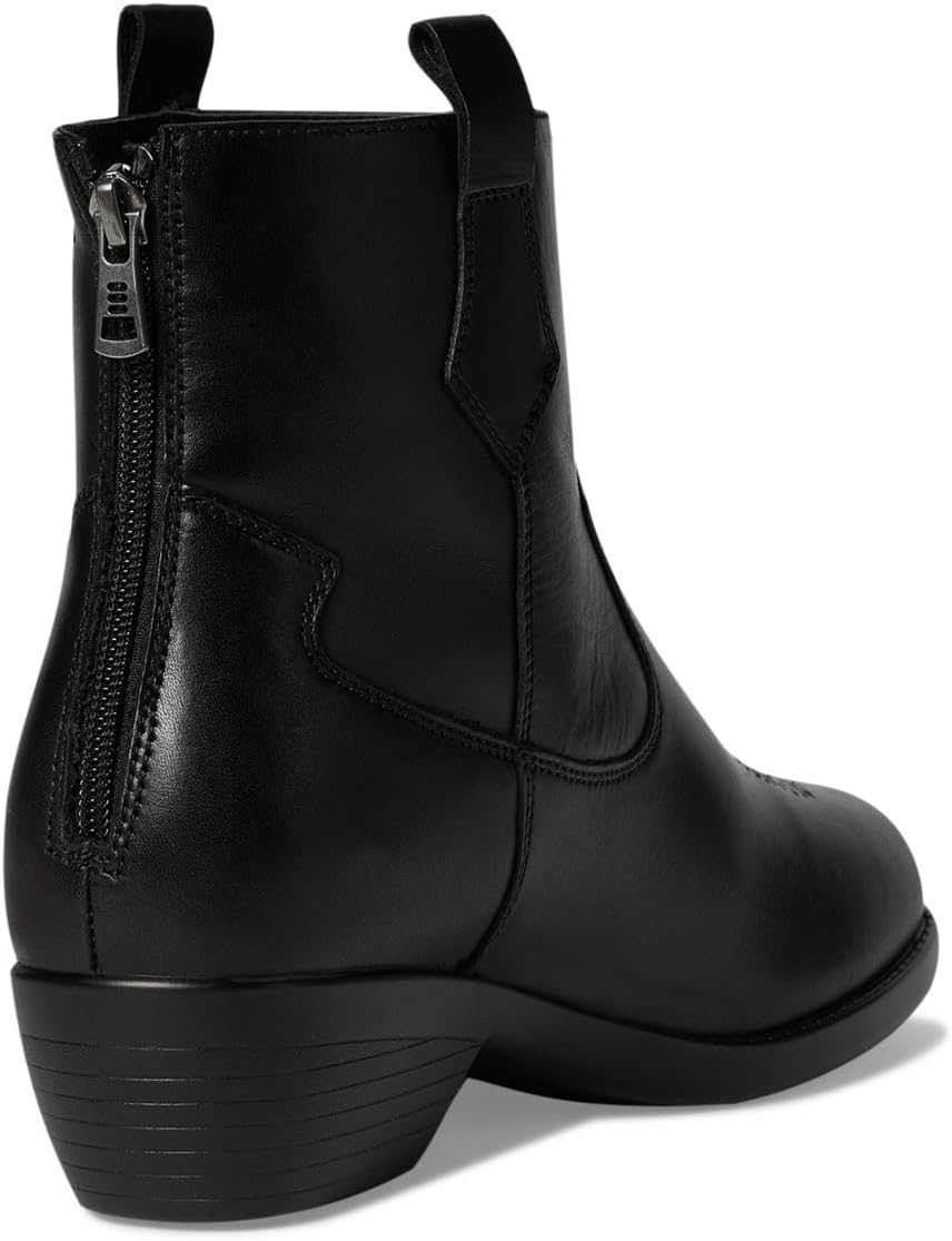 Propet Womens Maisie Round Toe Zippered Casual Boots Ankle Low Heel 1-2" - Black