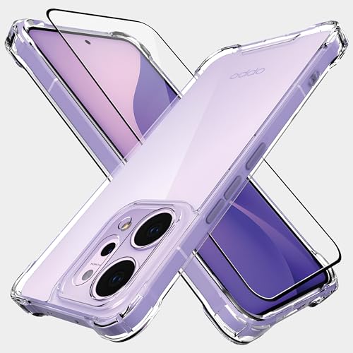 Image of Back Cover Case + Screen Protector for Oppo Reno 14 5G | Camera Protection | Transparent Mobile Phone Back Case Cover for Oppo Reno14 5G | Reno 14 5G TPU Transparent Back Cover Case