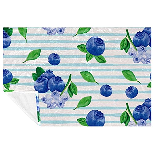 Couverture douce et chaude pour lit bleu floral imprimé 150x100