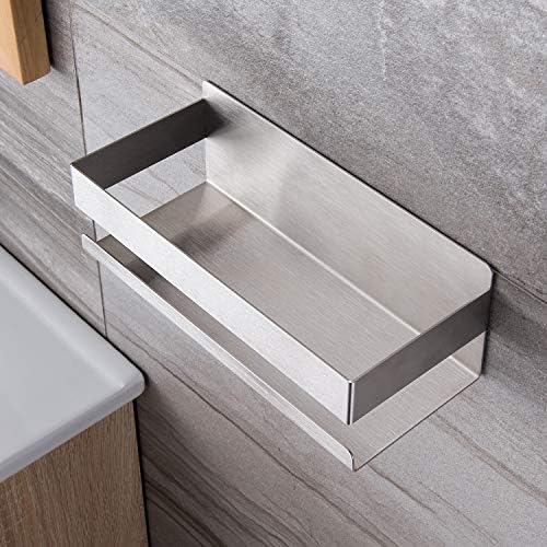 YIGII Self Adhesive Shower Shelf - Bathroom Shelf Stick on Wall Shower Caddy Stainless Steel