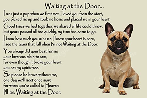 French Bulldog Frenchie Memorial dog pet loss Flexible Fridge Magnet - Waiting at the Door