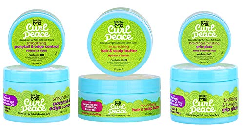 Just For Me Kids Curl Peace Hair Products Combo (EDGE CONTROL, SCALP BUTTER & GRIP GLAZE)