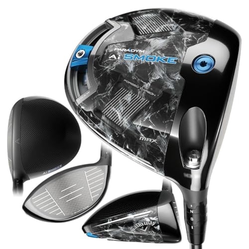 Callaway Golf Paradym AI Smoke Max Driver (Right,10.5 Degrees,50 Gram,Stiff,Standard Rubber,Black)